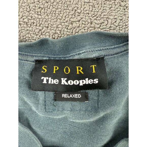 The Kooples Sport T Shirt Men S Blue Washed Palm Trees Art Graphic Relaxed Fit - Picture 3 of 11